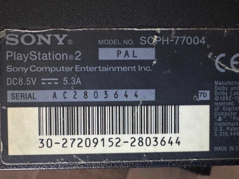 2x Konsola PS2 Slim, 2 Pady