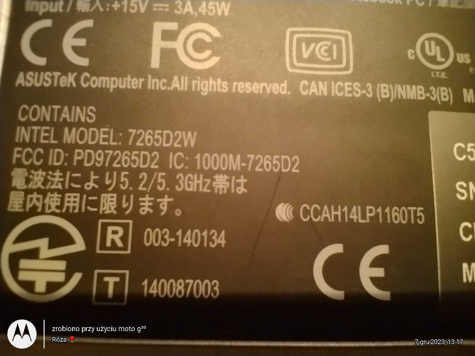 Laptop Asus Chromebook C523NA .15,4 cale.Ładny stan.