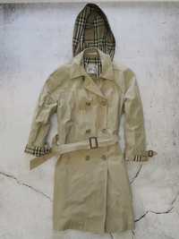 Burberry klasyczny trencz płaszcz z odpinanym kapturem XL