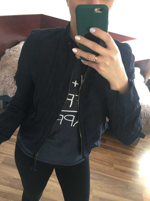 welurowa kurtka typu bomber S