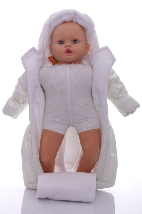 Конверт на флісі Babykroha молочний комбінезон на виписку