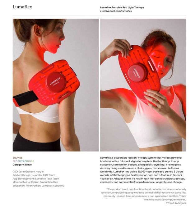 Lumaflex Panel LED Poprawa krążenia ból terapia światłem czerwonym FDA