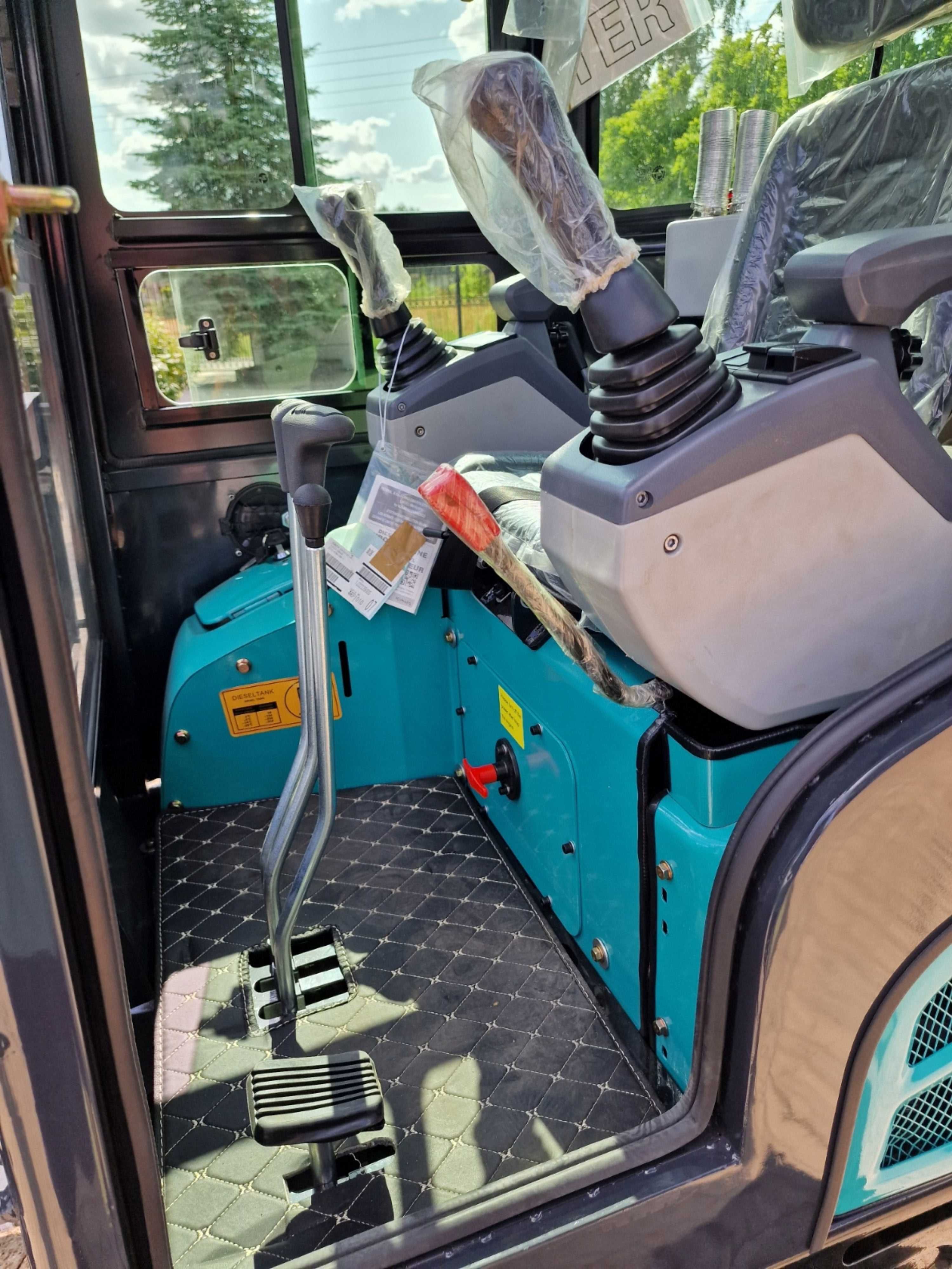 Minikoparka CASTER 18S Silnik Kubota 1800kg BOGATE WYPOSAŻENIE w CENIE