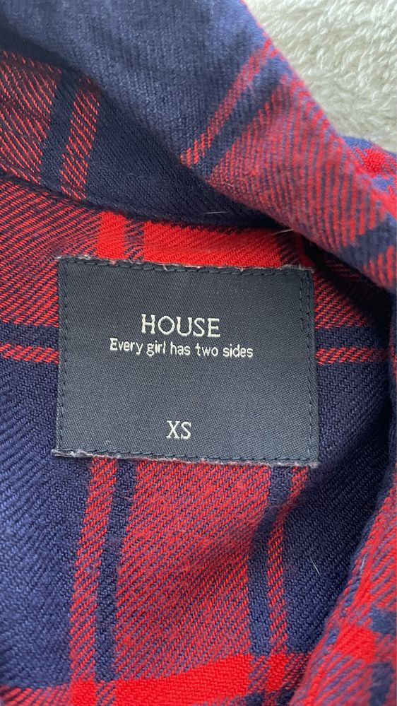 Koszula w szkocka krate czerwona XS/34 house