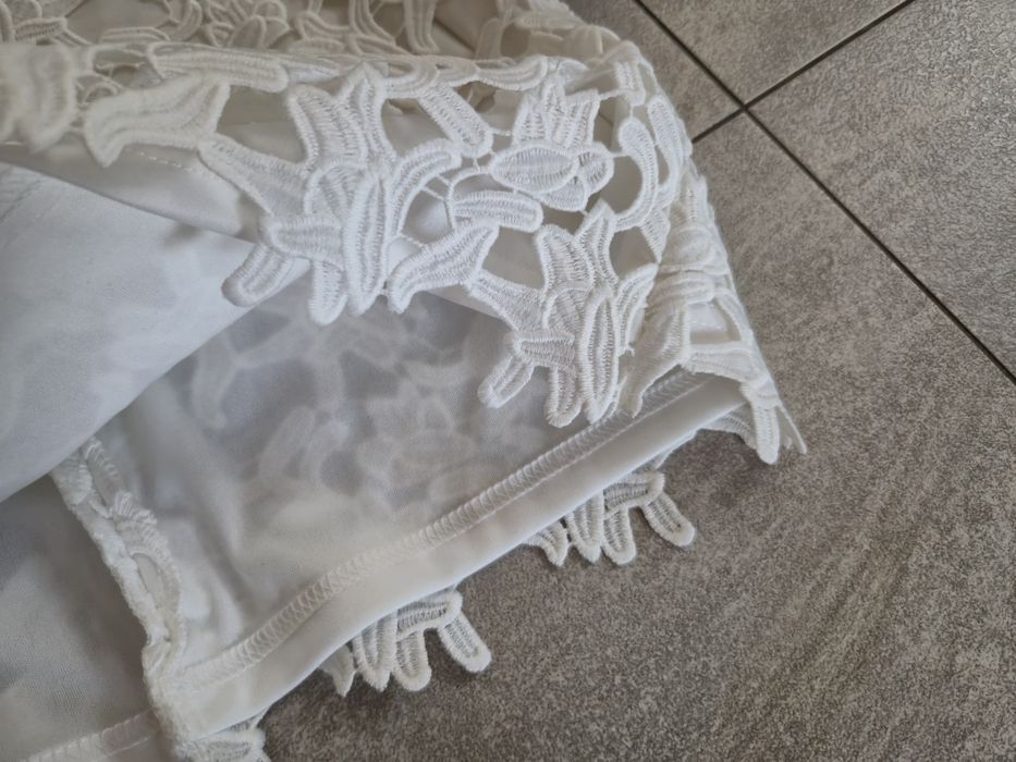 Reserved nowa bluzka S M 36 38 biała koronkowa gipiura elegancka Top