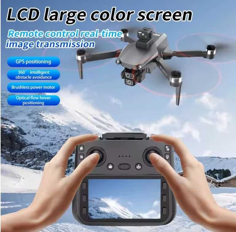 Profesjonalny Dron L600-1 PRO GPS WiFi ekran LCD w pilocie.