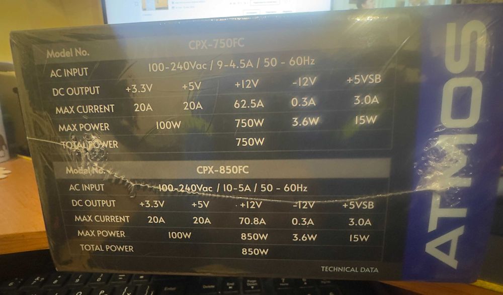 Блок живлення Chieftec Atmos 850W (CPX-850FC)