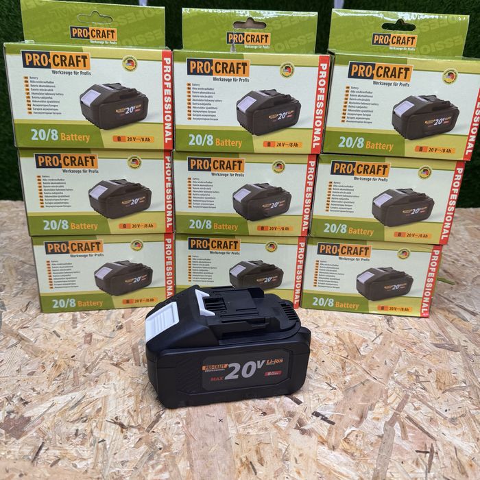 Акумуляторна батарея Procraft 20В 8Ah 20/8 високотокова макіта посадка