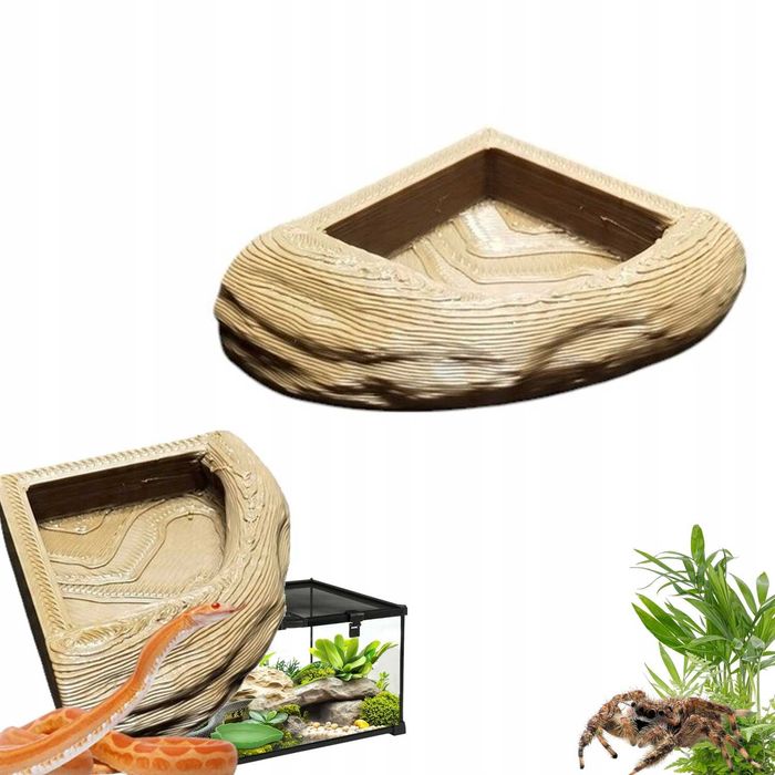 Miska Narożna do Terrarium Dla Gekonów Pająków 6x7x2 TerraZaplecze
