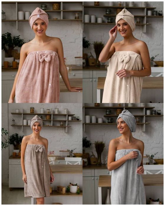 Рушник-халат для сауни, ванни, душу