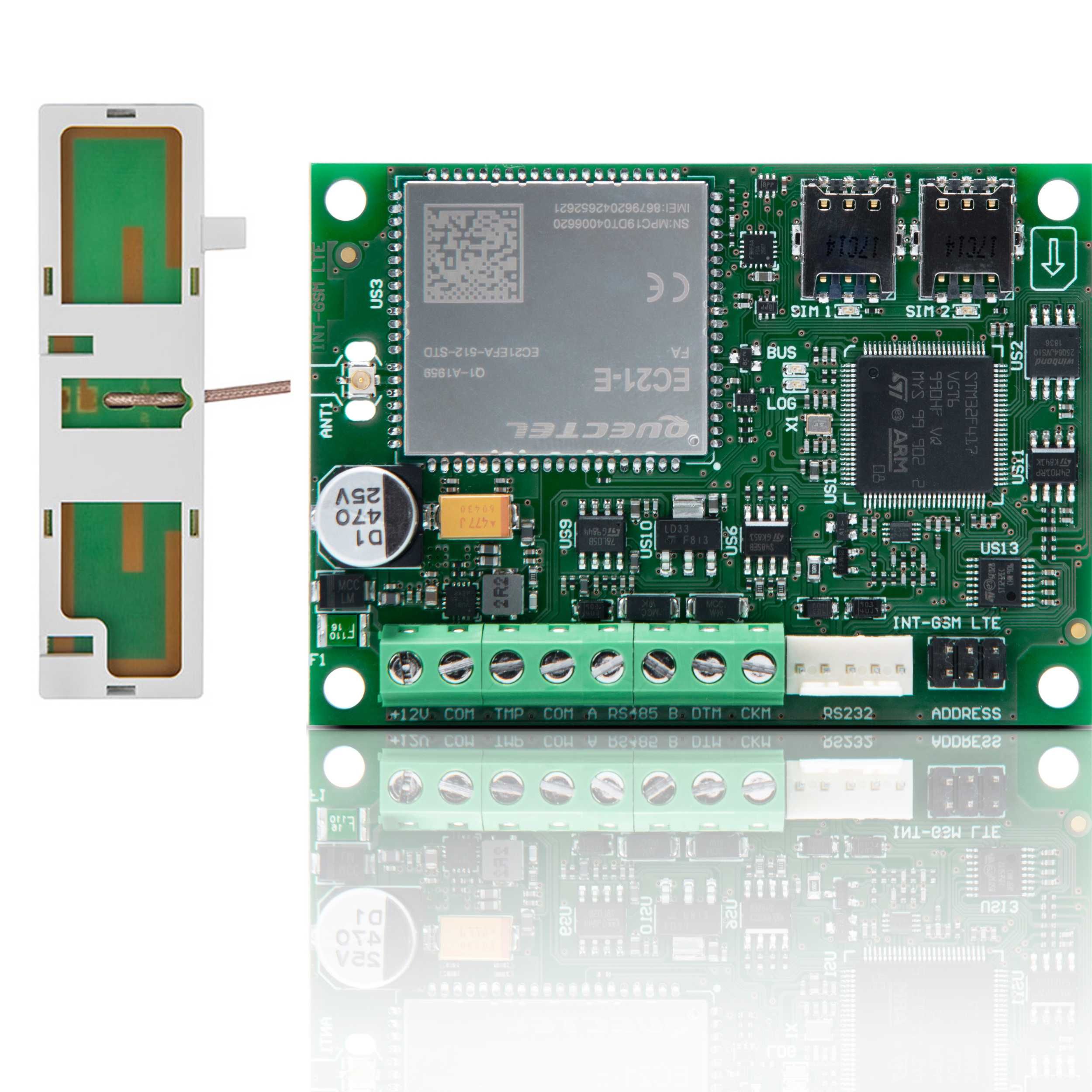 [54w10] Zestaw Alarmowy Integra 64 + INT-KLCD-W + INT-GSM LTE + inne