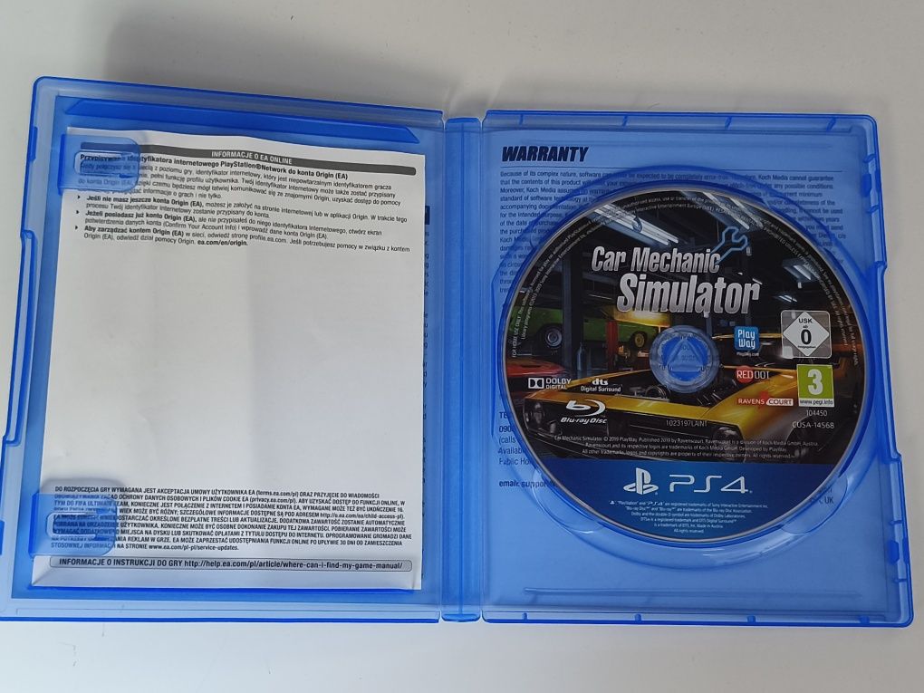 Gra Ps4 Car Mechanic Simulator PL gry PlayStation 4 UFC Crash Farming