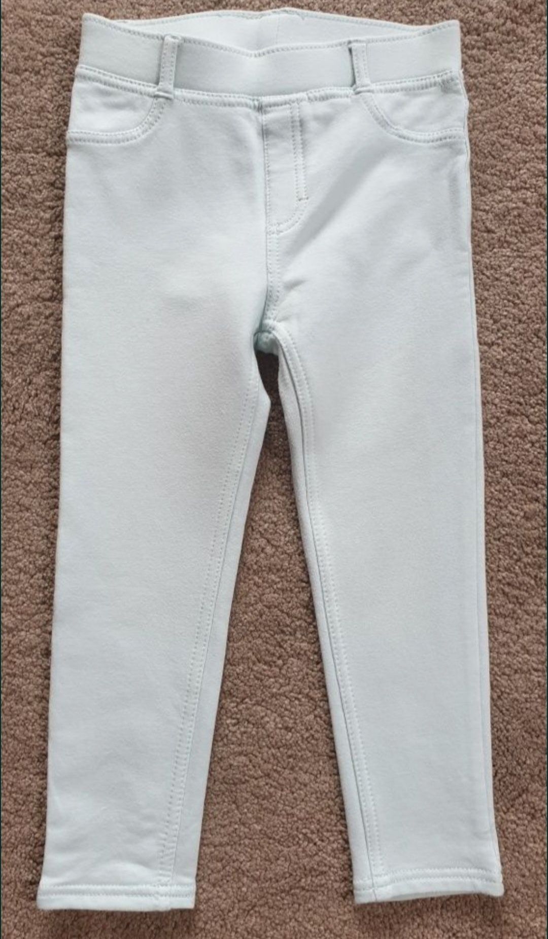 Wygodne spodnie/legginsy z grubszej bawełny H&M r. 104 bdb