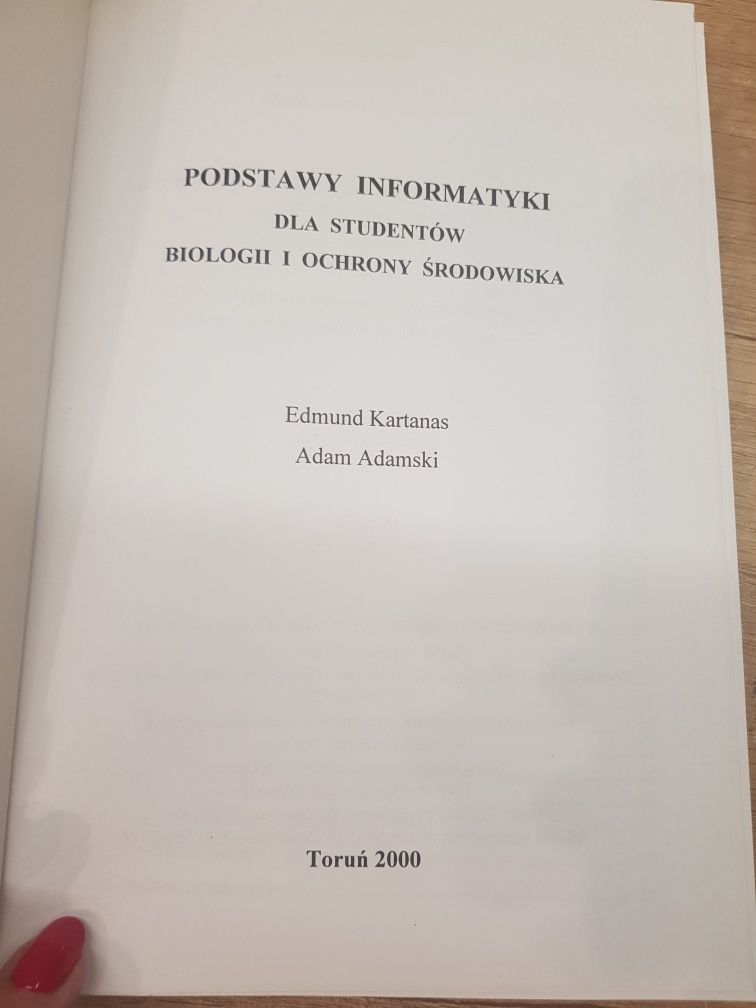 Książka podstawy informatyki dla studentow biologii i ochrony środowis