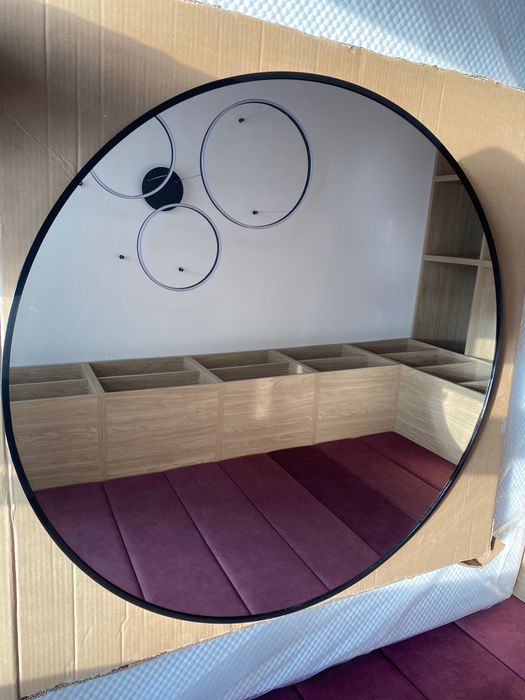 Lustro w ramię z matą grzewczą, 100cm średnicy