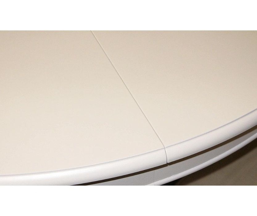 Stół okrągły biały rozkładany 120-180 cm - nowy