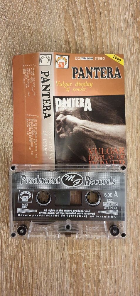 Pantera "Vulgar Display Of Power" - kaseta audio