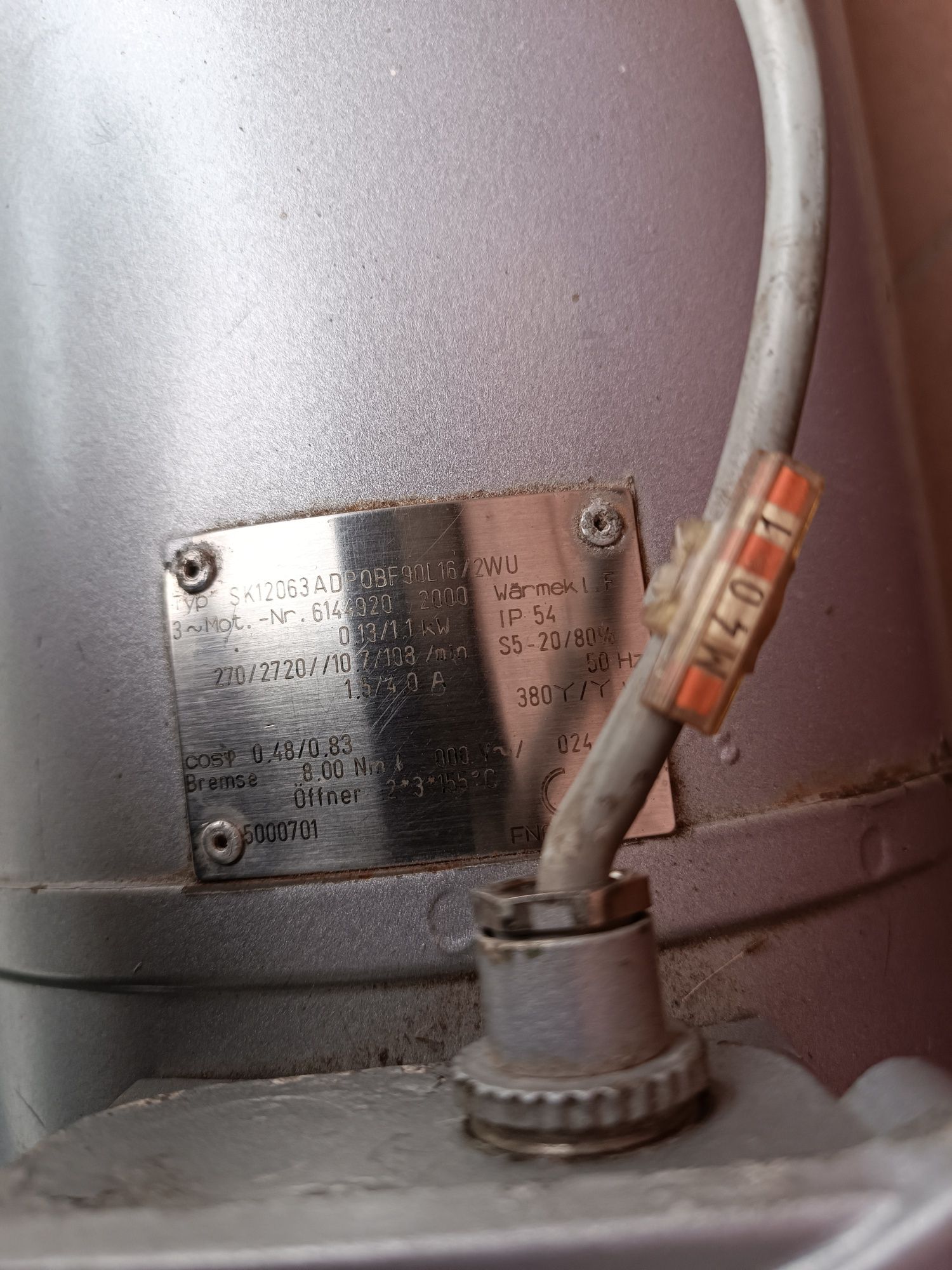 Motoreduktor przekładnia 1.1kw 108obr/min wytaczarka