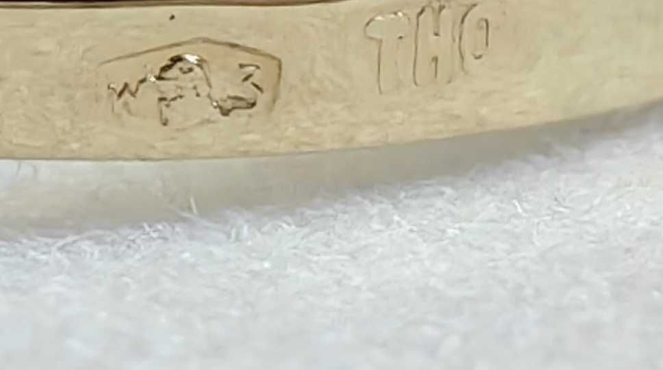 Złoty Pierścionek z Brylantem 585 14K Gold Brylant Diament Certyfikat