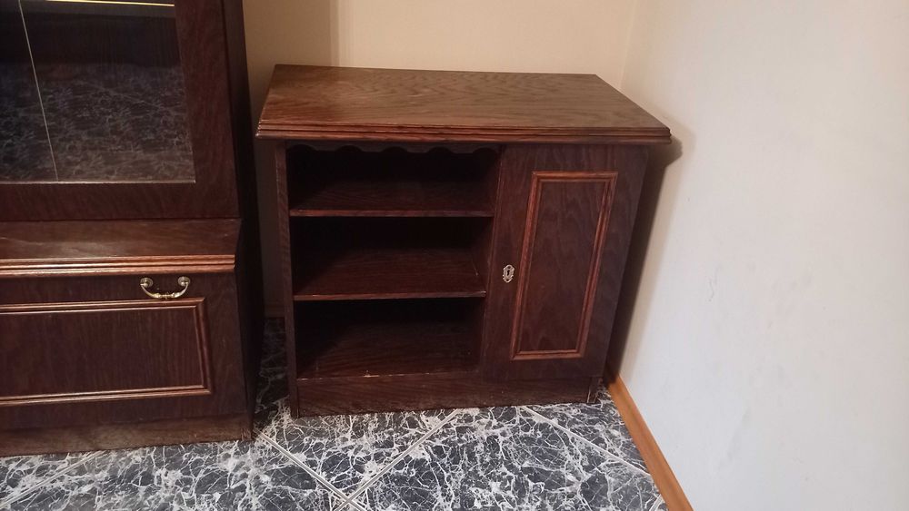 Meble vintage do salonu, zestaw, komplet, meblościanka - szafa witryny