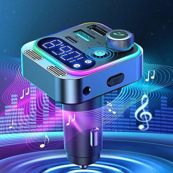 Joyroom transmiter Fm / ładowarka samochodowa 48w Pps/pd/qc3.0 czarny