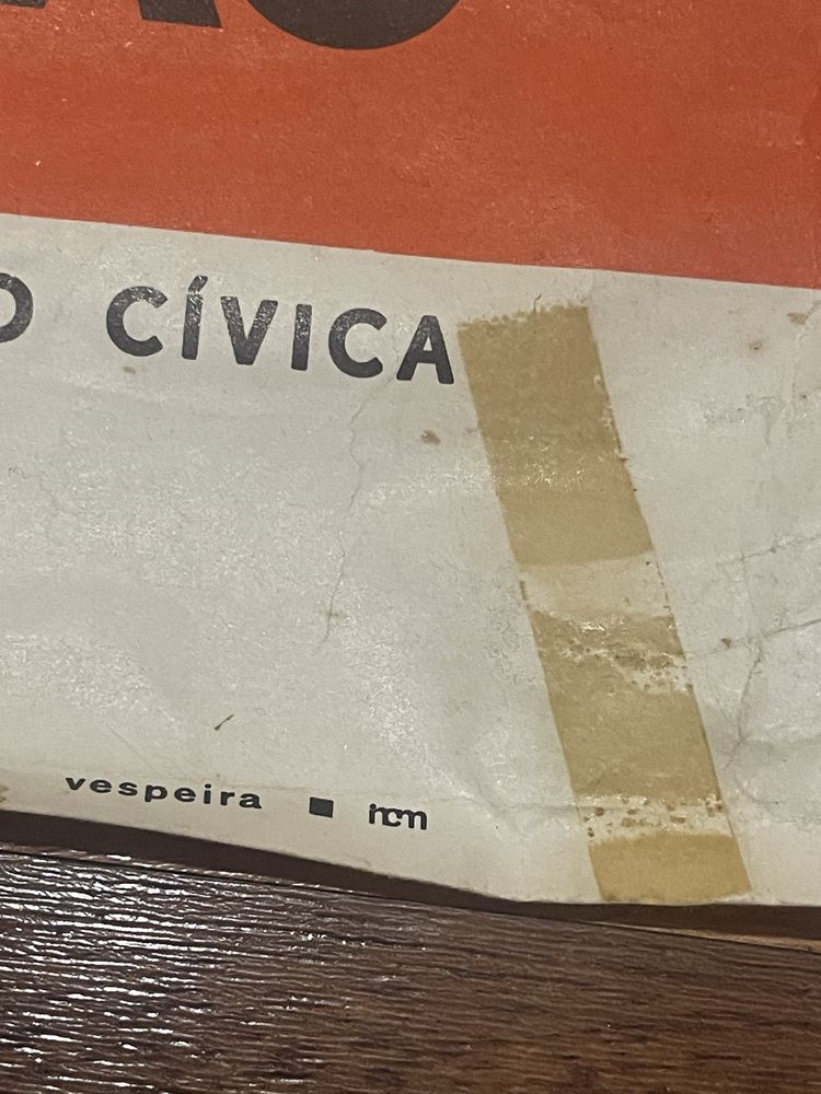 Cartaz politico antigo para eleições de 1975