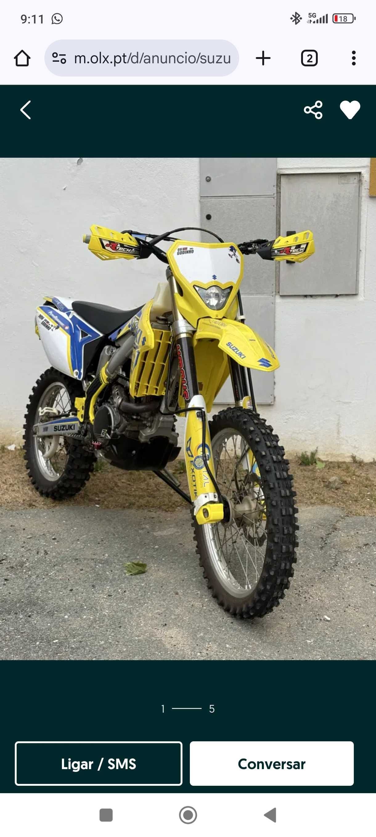 Vendo suzuki Rmx 450. matrículada