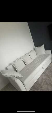 Kanapa biała Ikea sofa holmsund z funkcją spania i pojemnikiem