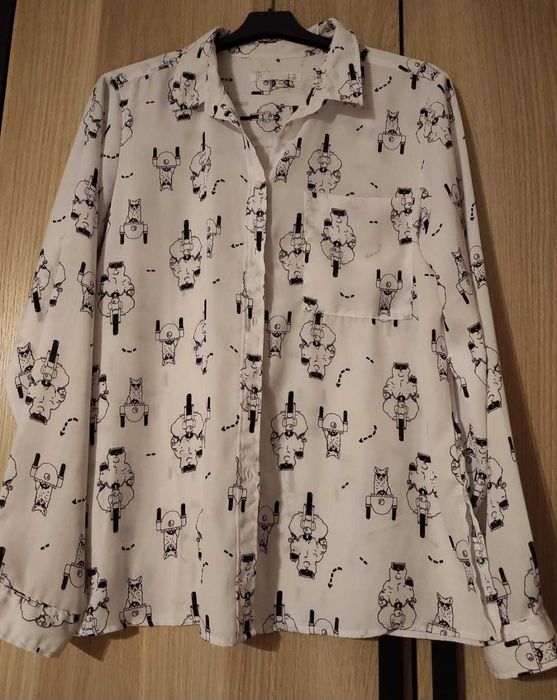 Blusa branca com gatinhos Lefties L