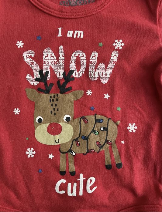 Świąteczne body z reniferem Pepco r. 74