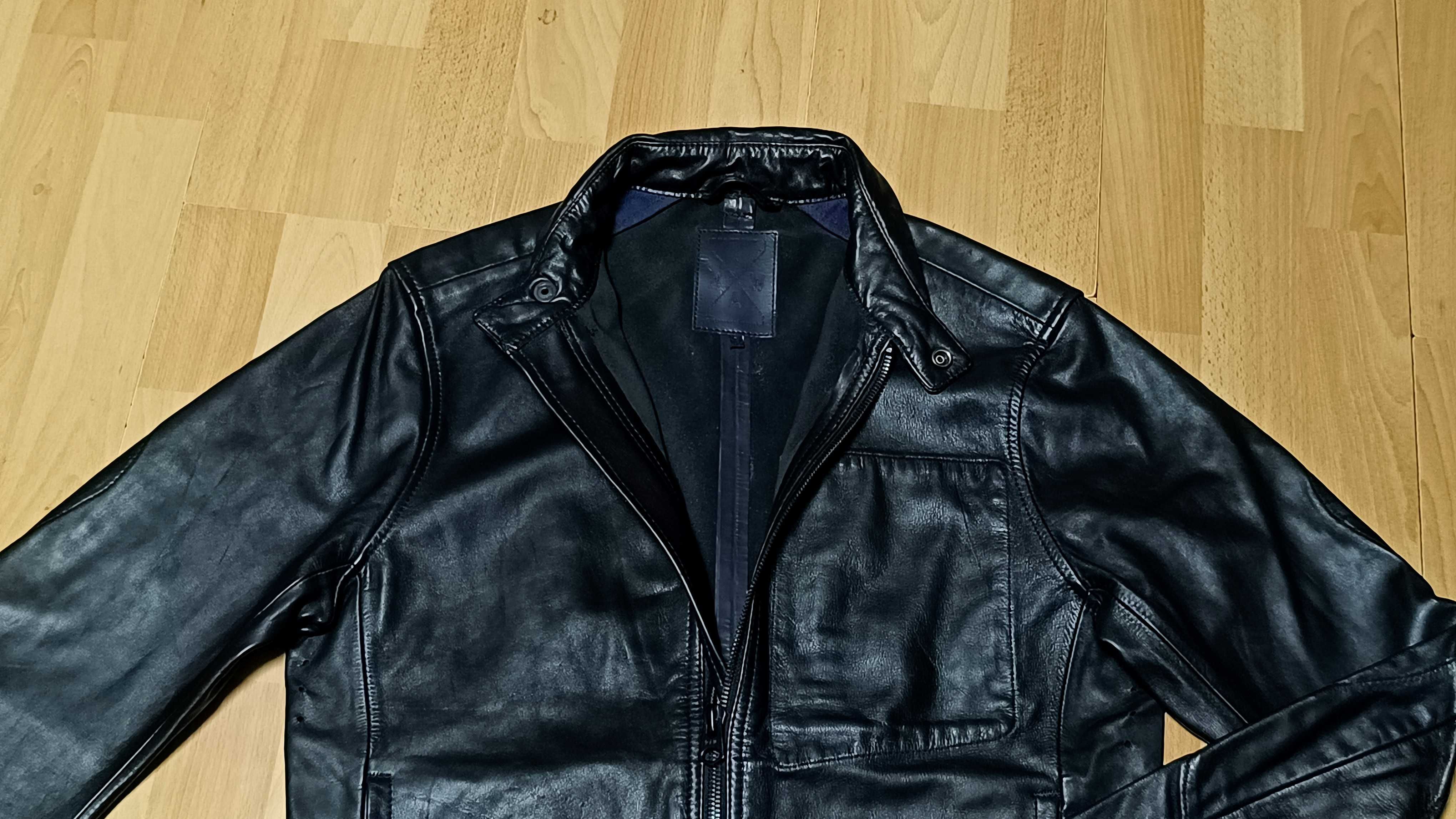 Męska kurtka skórzana G-STAR RAW RE 3D LEATHER BIKER r.M stan idealny