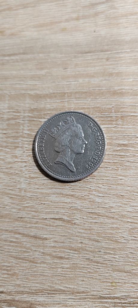 Moneta 10 Ten Pence (pensów), 1992