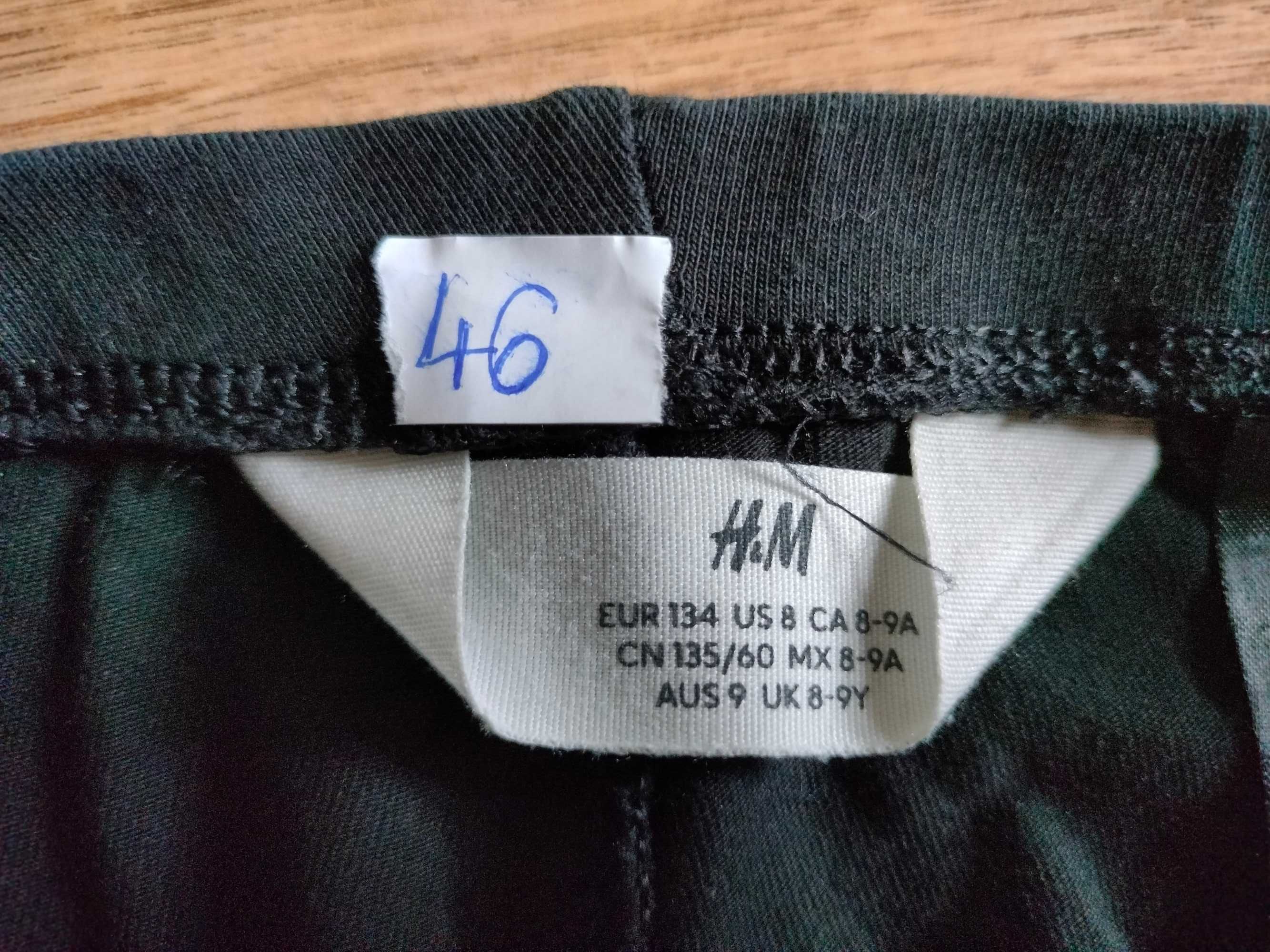Czarne legginsy H&M 134 cm