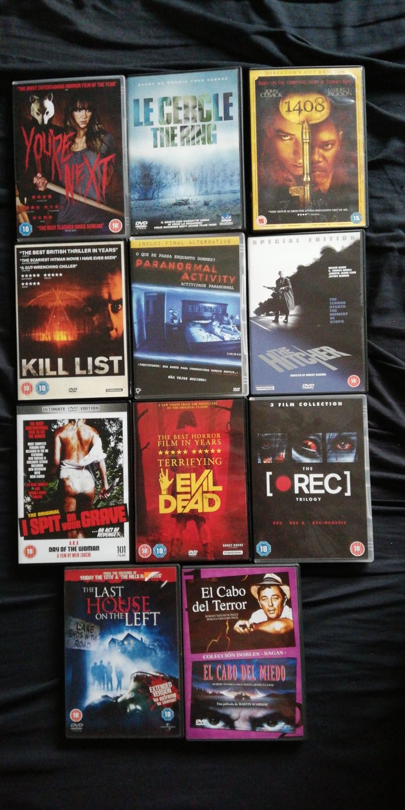 Grandes filmes de Terror, packs, dvds e Blu ray (portes grátis)