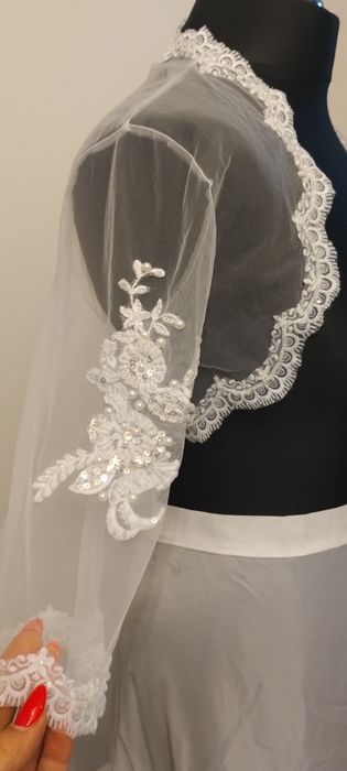 Bolerko narzutka ślubna