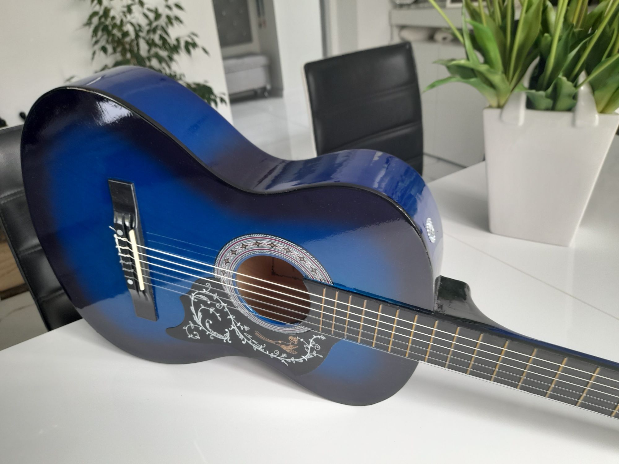 Gitara klasyczna castelo g1 rozmiar 3/4 niebieski połysk