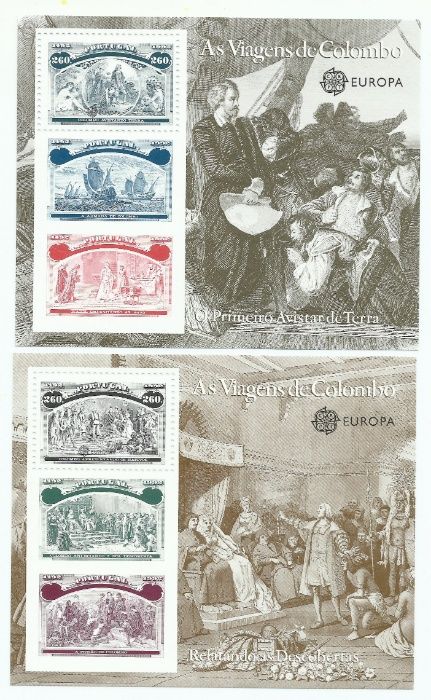Selos Portugueses - Série 6 Blocos novos, sem charneira, Europa CEPT