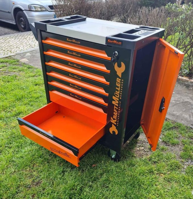 Carrinho de ferramentas Kraft Muller 6 gavetas 7 cheias