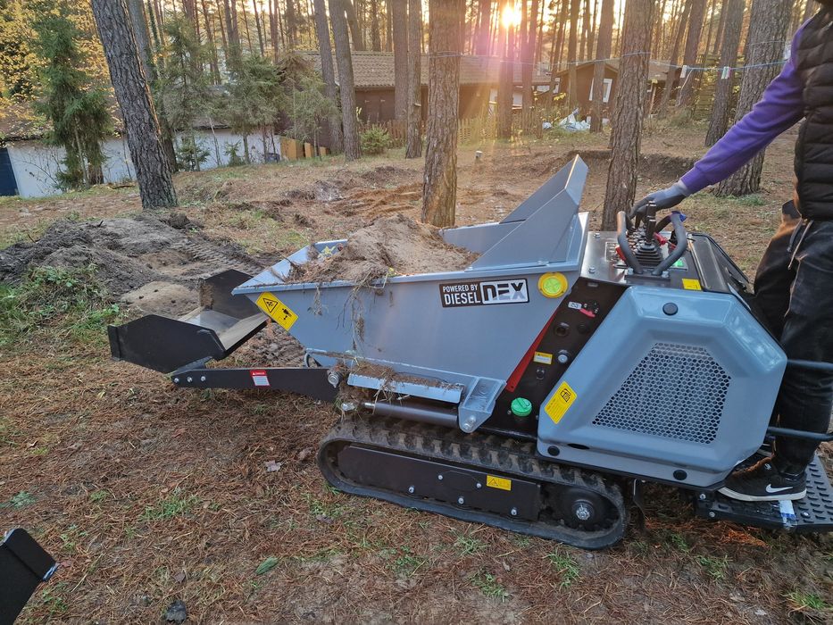 Wozidło samozaładowcze wynajem gąsienicowe, taczka , wysokiego wysyp