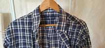 Camisa xadrez azul e branco. Coast Guard
