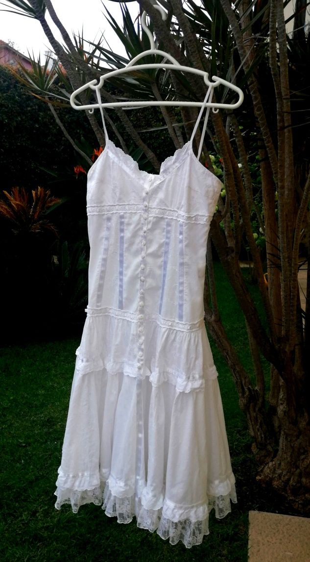 Vestido Ana Sousa, 34, branco, alças, de verão