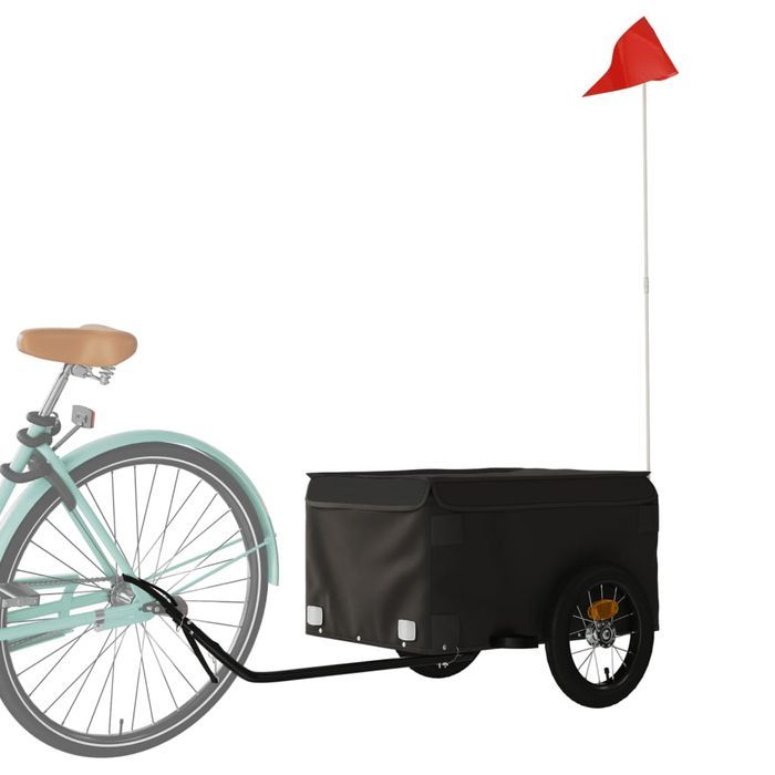 vidaXL Przyczepka rowerowa dla zwierząt, czarna, 30 kg, żelazo