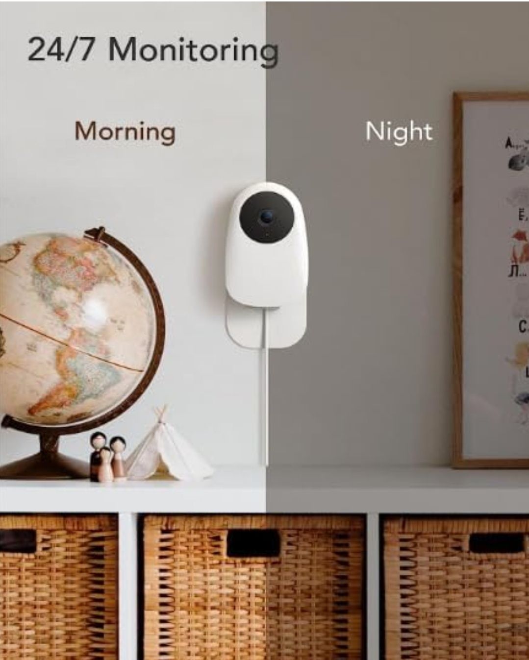 Inteligentna Niania Nooie IPC wykrywacz płaczu, WiFi, Alexa Dzieco
