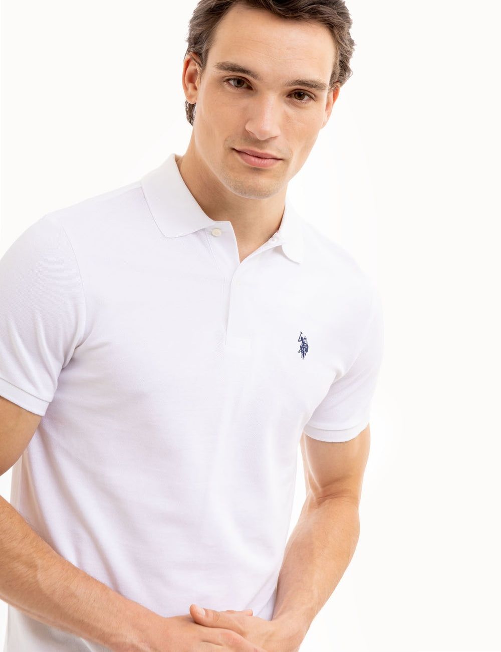 Футболка поло u.s.polo slim fit solid pique polo shirt