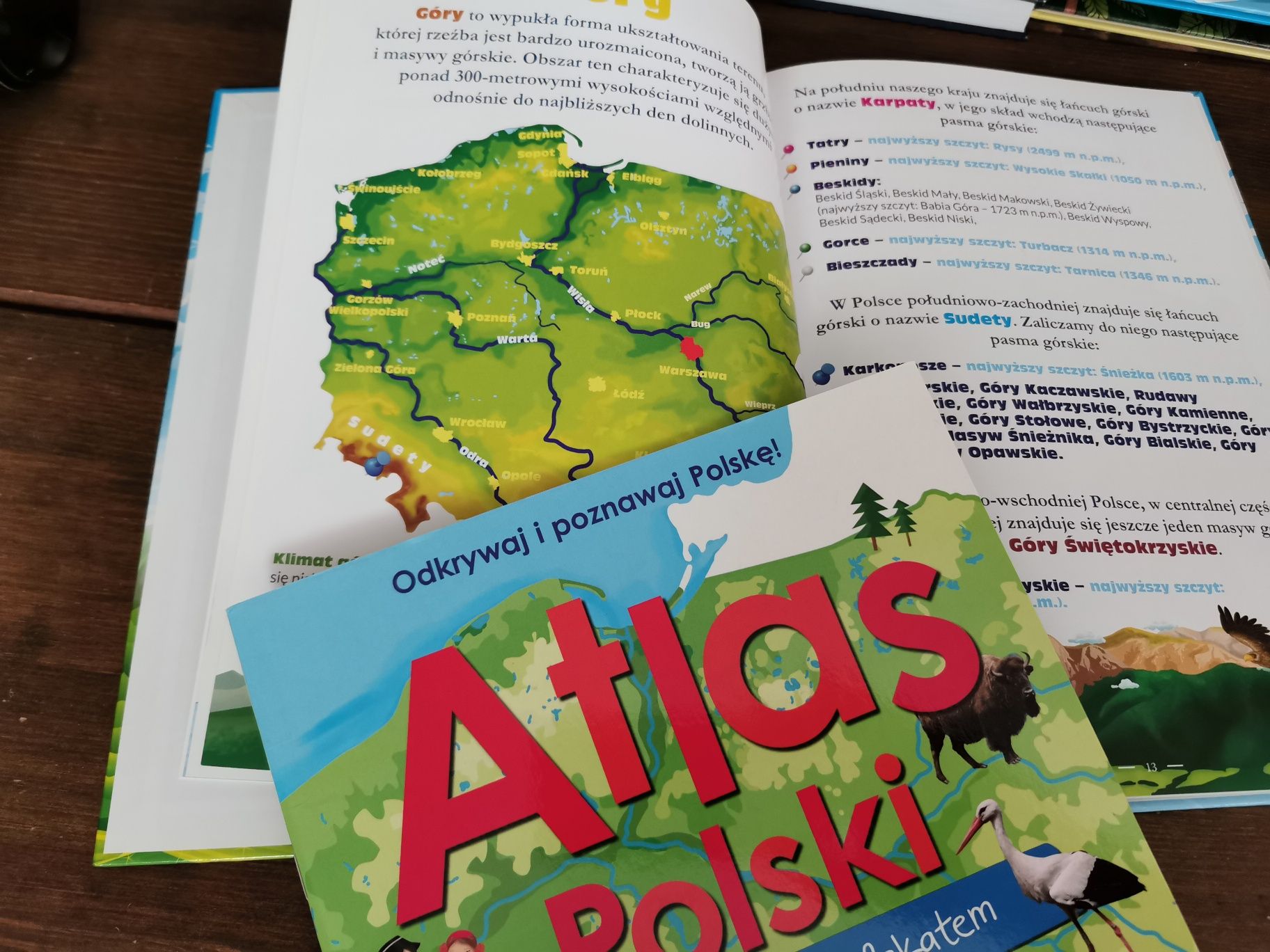 Atlas Polski dla dzieci +atlas z naklejkami