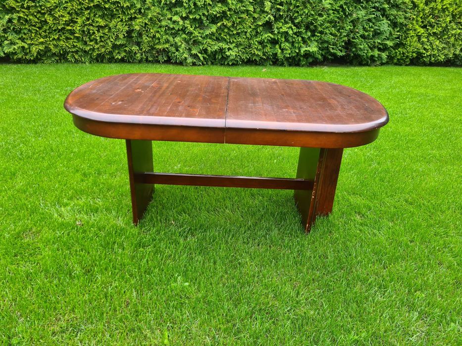 Drewniany stół Swarzędzkie Meble regulowany w zakresie 156/336cm 95cm