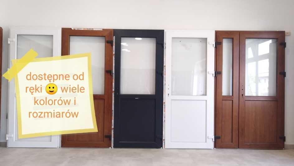 drzwi zewnętrzne dwuskrzydłowe złoty dąb 140 x 210 cm bez czekania :)