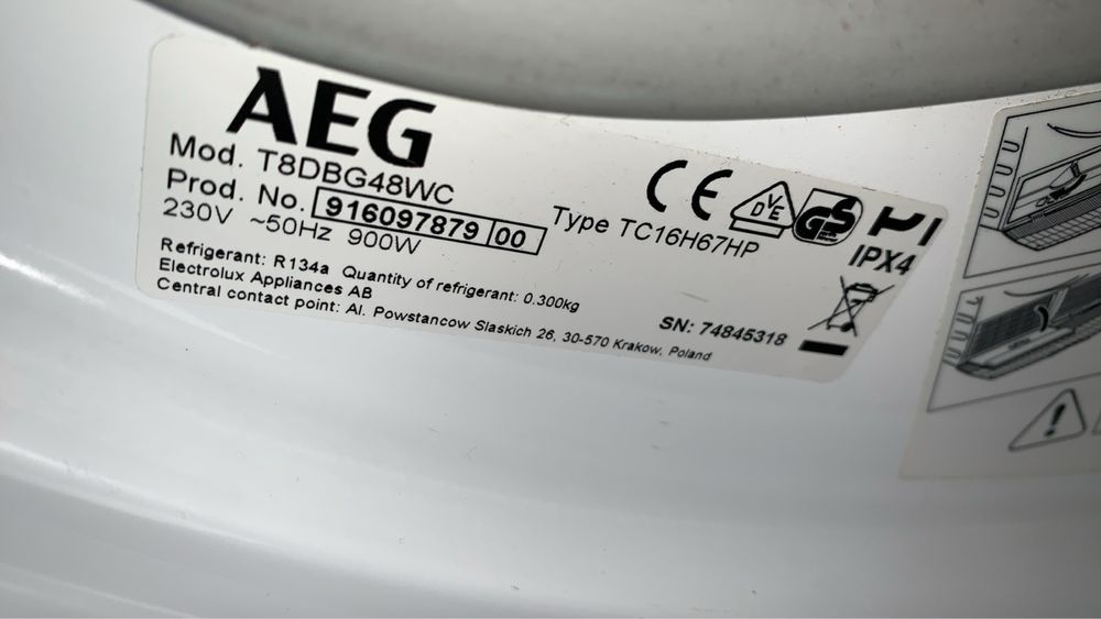 Сушильна машинка AEG з Єврипи