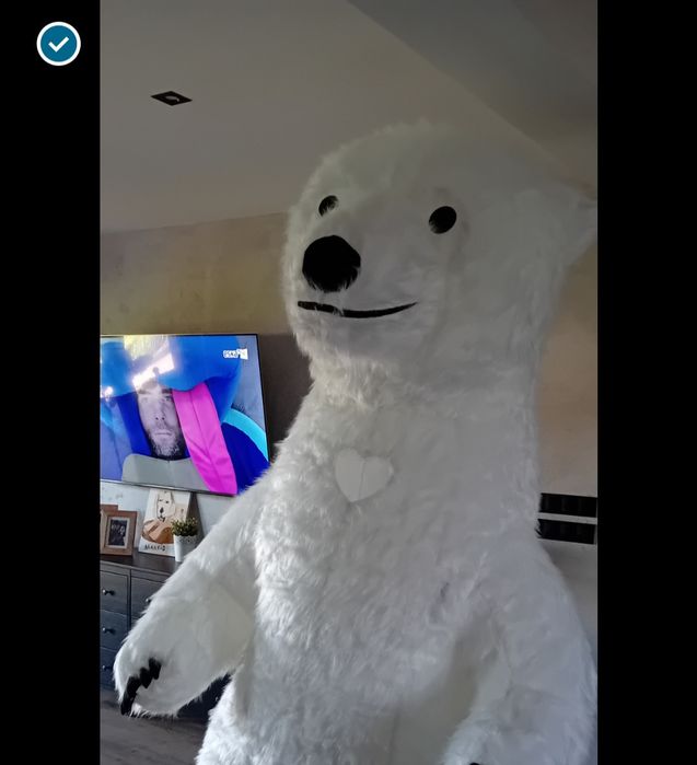 Nowy strój Białego Misia Polarnego XXL 260 cm