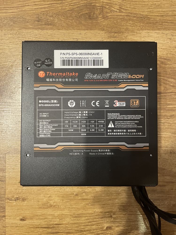 Zasilacz Thermaltake Smart SE2 600w Modular
